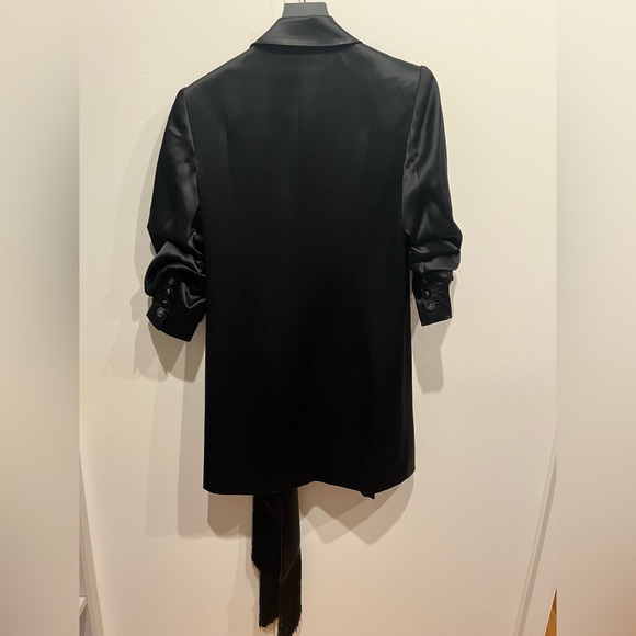 Cinq à Sept Black Satin Mini Blazer Dress - Picture 2 of 2
